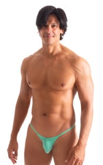 Mens Micro Pouch G String Swimsuit in ThinSKINZ Mint 4