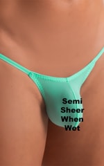 Mens Micro Pouch G String Swimsuit in ThinSKINZ Mint 6