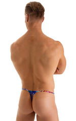 Smooth Pouch Skinny Sides Swim Thong in Illumine, Rear View