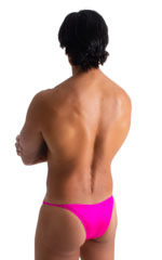 mens super low brazilian bikini swimsuit in neon pink skinz swimwear