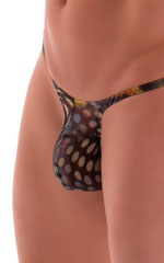 Sunseeker Micro Pouch Half Back Bikini in Aquarius stretch Mesh, Front Alternative
