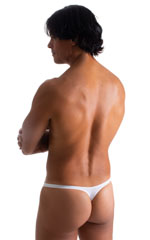 Stuffit Pouch Thong in Super ThinSKINZ Semi Sheer White 2
