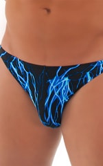 Bikini-Brief Swimsuit in Lazer Blue Lightning, Front Alternative
