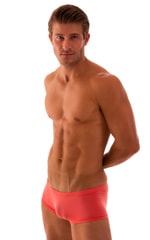 mens swimwear best seller square cut boxer style swimsuit in Paprika