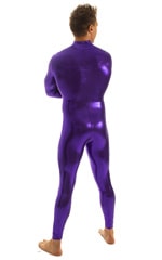 Full Bodysuit Zentai Lycra Spandex Suit for men in Mystique Eggplant Purple, Rear View