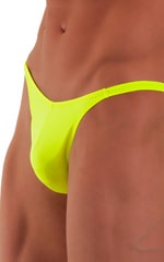 Posing Suit - Competition Bikini Cut in Chartreuse, Front View
