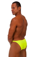 Posing Suit - Competition Bikini Cut in Chartreuse, Rear View