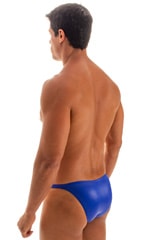 Posing Suit - Competition Bikini Cut in Wet Look Royal Blue, Rear View