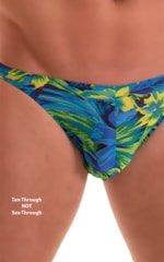 Bikini Brief Swimsuit in Tahitian Rainforest Tan Through 5