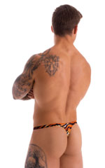 T Back Thong Swimsuit in Super ThinSKINZ Wild Tiger 2