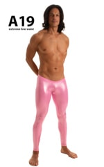 Mens SUPER Low Leggings in Metallic Pink 4