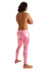 Mens SUPER Low Leggings in Metallic Pink 2