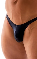 Posing Suit - Fitted Pouch - Puckered Back in Wet Look Royal Blue, Front Alternative