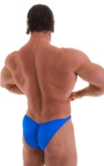 Posing Suit - Fitted Pouch - Puckered Back in Wet Look Royal Blue, Rear Alternative
