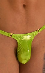 Quick Release Thong - Bravura Pouch in Ice Karma Lemon-Lime, Front Alternative