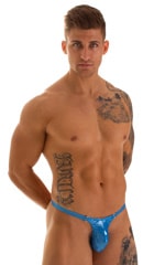 Quick Release Thong - Bravura Pouch in Ice Karma Electric Blue, Front View
