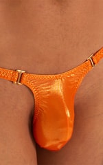 Quick Release Thong - Bravura Pouch in Ice Karma Atomic Tangerine, Front Alternative
