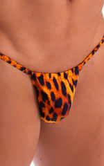 G String Swimsuit - Adjustable Pouch in Golden Leopard 4