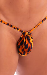 G String Swimsuit - Adjustable Pouch in Golden Leopard 5