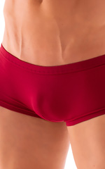 Extreme Low Square Cut Swim Trunks in Ruby Red 3