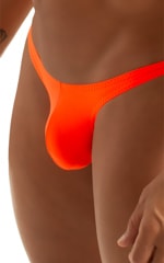 Fitted Pouch Puckered Back Bikini in Blazing Orange 3