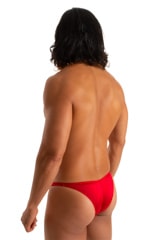 Fitted Pouch Puckered Back Bikini in Ruby Red 2
