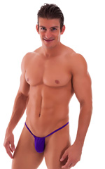 G String Swimsuit - Adjustable Pouch in Royal Purple 1