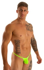 Stuffit Pouch G String Swimsuit in ThinSKINZ Neon Lime 4