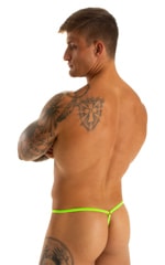 Stuffit Pouch G String Swimsuit in ThinSKINZ Neon Lime 2