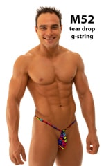Teardrop G String Swim Suit in Tan Through Technicolor 3.5