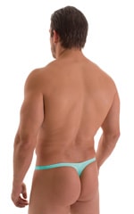 Stuffit Pouch Thong in Aquamarine, Rear View