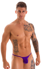 mens royal purple micro pouch swimsuit half back bikini skinz swimwear