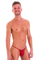 mens ruby red micro pouch swimsuit half back bikini skinz swimwear