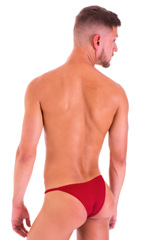 Stuffit Pouch Half Back Tanning Swimsuit in Ruby Red 2