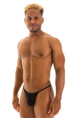 Y Back G String Thong in Black Peep Show, Front Alternative