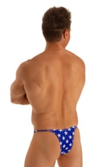 Sunseeker Micro Pouch Half Back Bikini in Stars on Royal and Stripes 5