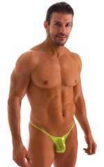 mens micro g string sexy swimsuit bikini in best seller metallic lime lemon skinz swimwear