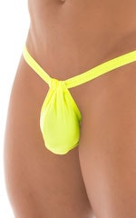 4-Way Adjustable Bikini-Tanga-Micro in Semi Sheer ThinSKINZ  Chartreuse 7