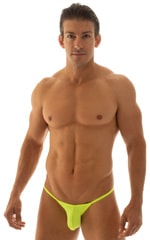 Stuffit Pouch Half Back Tanning Swimsuit in ThinSKINZ Chartreuse, Front View