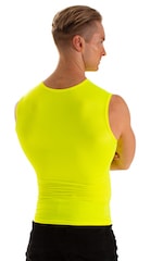 Sleeveless Lycra Muscle Tee in Chartreuse 4