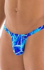 4-Way Adjustable Bikini-Tanga-Micro in New World Blue, Front Alternative