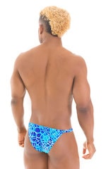 4-Way Adjustable Bikini-Tanga-Micro in New World Blue, Rear View