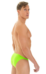 Smooth Front Bikini in Lime, Rear View