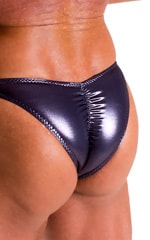 Posing Suit - Fitted Pouch - Puckered Back in Black Ice, Rear Alternative
