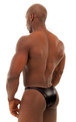 Bodybuilder Posing Suit - Narrow Back in Wet Look Black 2., Rear View
