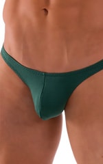 Posing Suit - Fitted Pouch - Puckered Back in Hunter Green 4