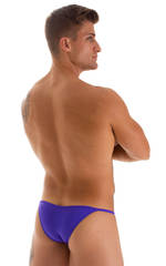 Stuffit Pouch Half Back Tanning Swimsuit in Indaco, Rear View