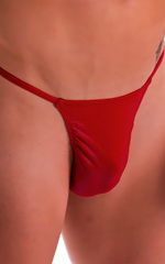Smooth Pouch Skinny Sides Swim Thong inRuby Red 3