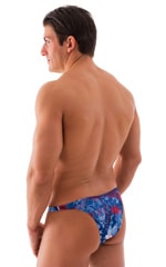 Rio Tanning Bikini Swimsuit in American Flag Collage, Rear View