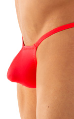 Stuffit Pouch G String Swimsuit in Semi Sheer ThinSkinz Neon Coral 5